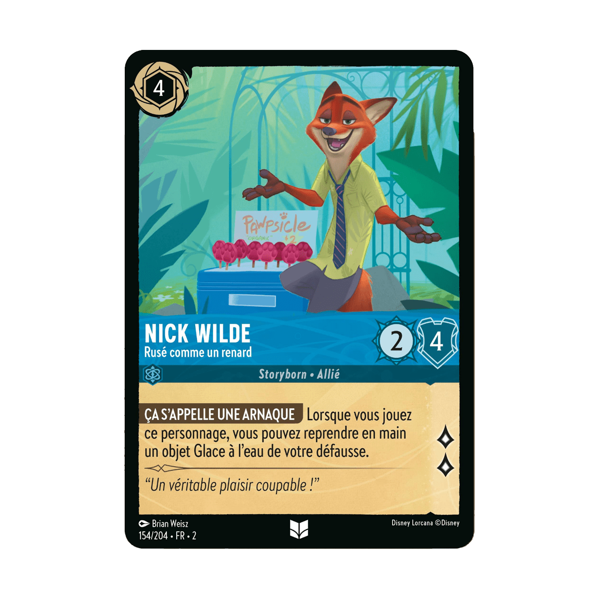 Nick Wilde 154/204 : carte Lorcana