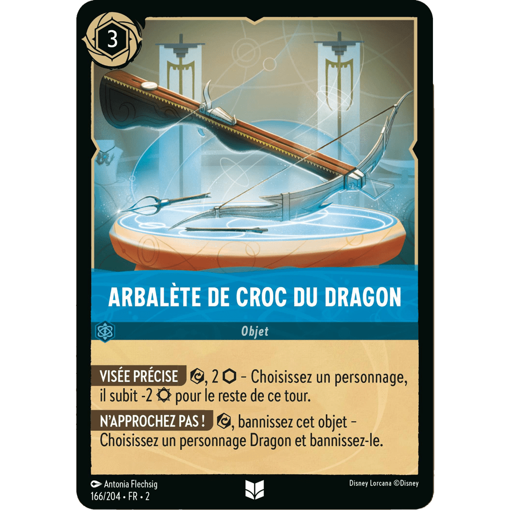 Arbalète de croc du dragon, carte Peu Commune de Lorcana