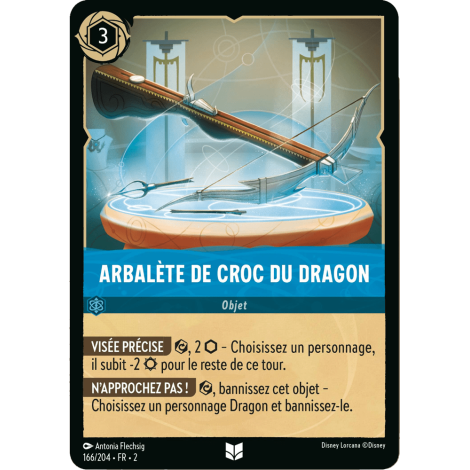 Arbalète de croc du dragon, carte Peu Commune de Lorcana