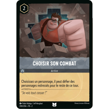 Choisir son combat, carte Peu Commune de Lorcana