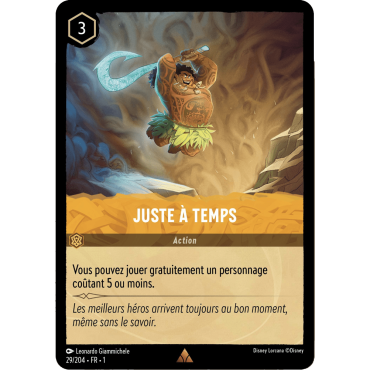 Juste à temps 29/204 : carte Lorcana