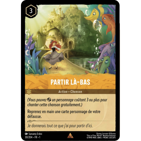 Partir là-bas, carte Rare de Lorcana