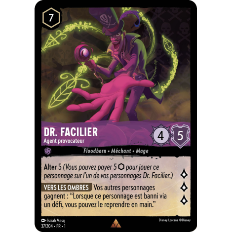 Dr. Facilier 37/204 : carte Lorcana