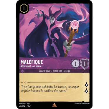 Maléfique, carte Rare de Lorcana