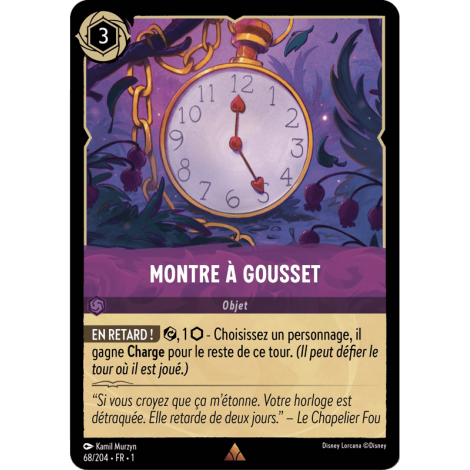 Montre à Gousset, carte Rare de Lorcana