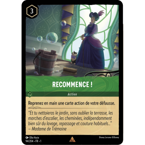 Recommence !, carte Rare de Lorcana