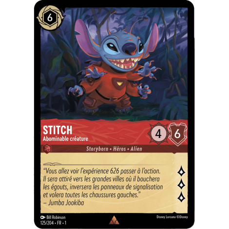 Stitch 125/204 : carte Lorcana