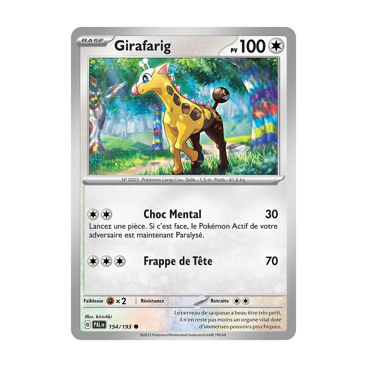 Girafarig (Brillante) Écarlate et Violet Évolutions à Paldea 154/193