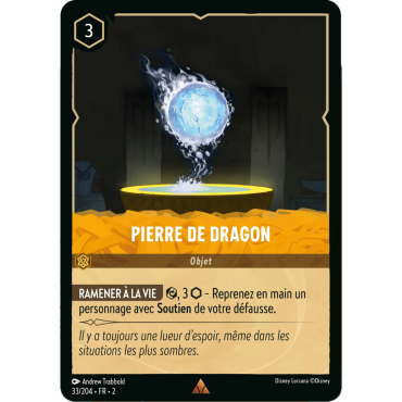 Pierre de Dragon, carte Rare de Lorcana