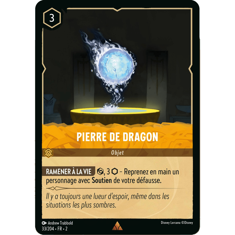 Pierre de Dragon, carte Rare de Lorcana