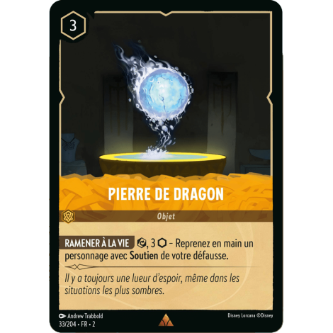 Pierre de Dragon, carte Rare de Lorcana