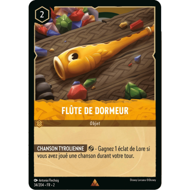 Flûte de dormeur 34/204 : carte Lorcana