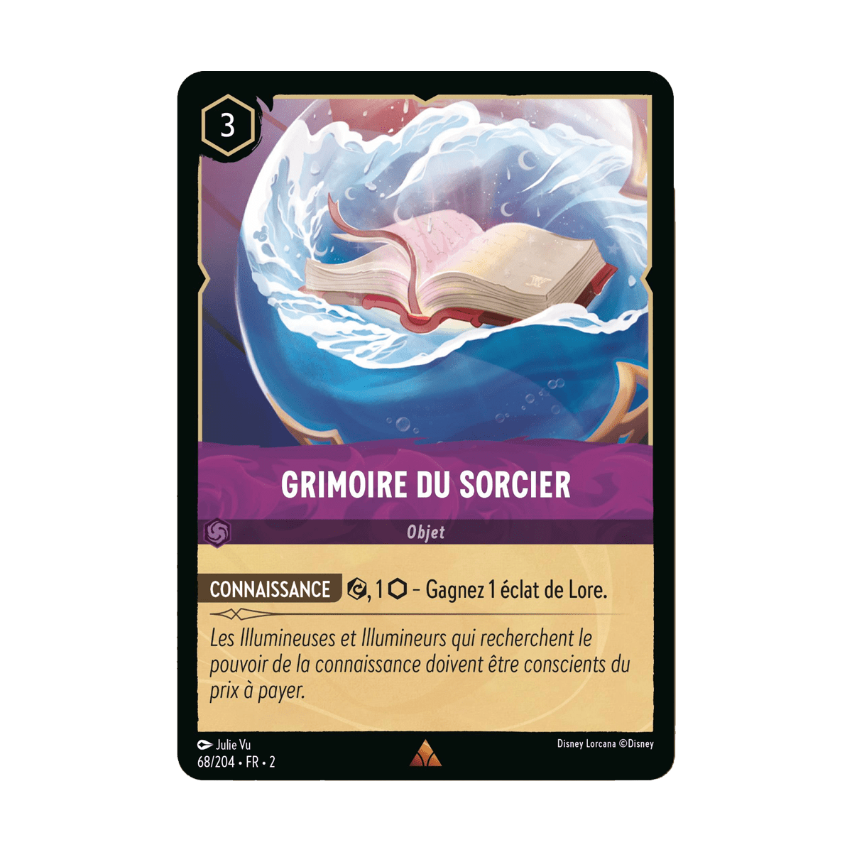 Grimoire du sorcier, carte Rare de Lorcana