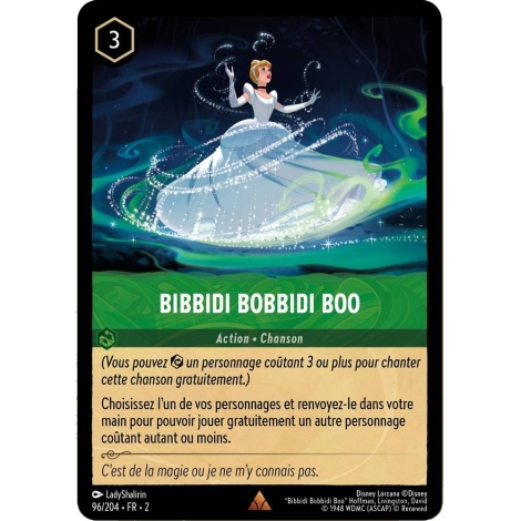 Bibbidi Bobbidi Boo, carte Rare de Lorcana