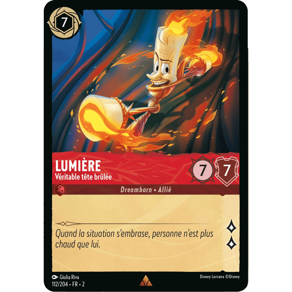 Lumière, carte Rare de Lorcana