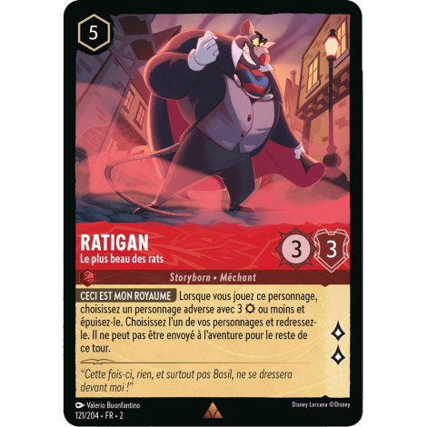 Ratigan 121/204 : carte Lorcana