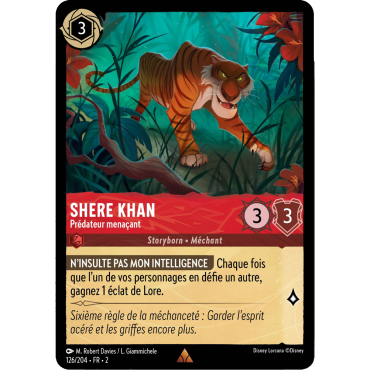 Shere Khan 126/204 : carte Lorcana
