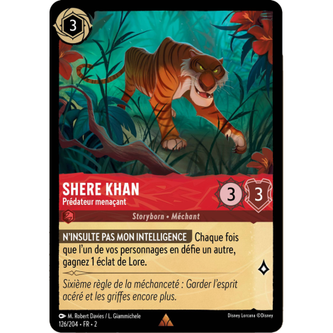 Shere Khan 126/204 : carte Lorcana