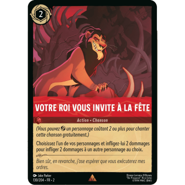 Votre roi nous invite à la fête 130/204 : carte Lorcana