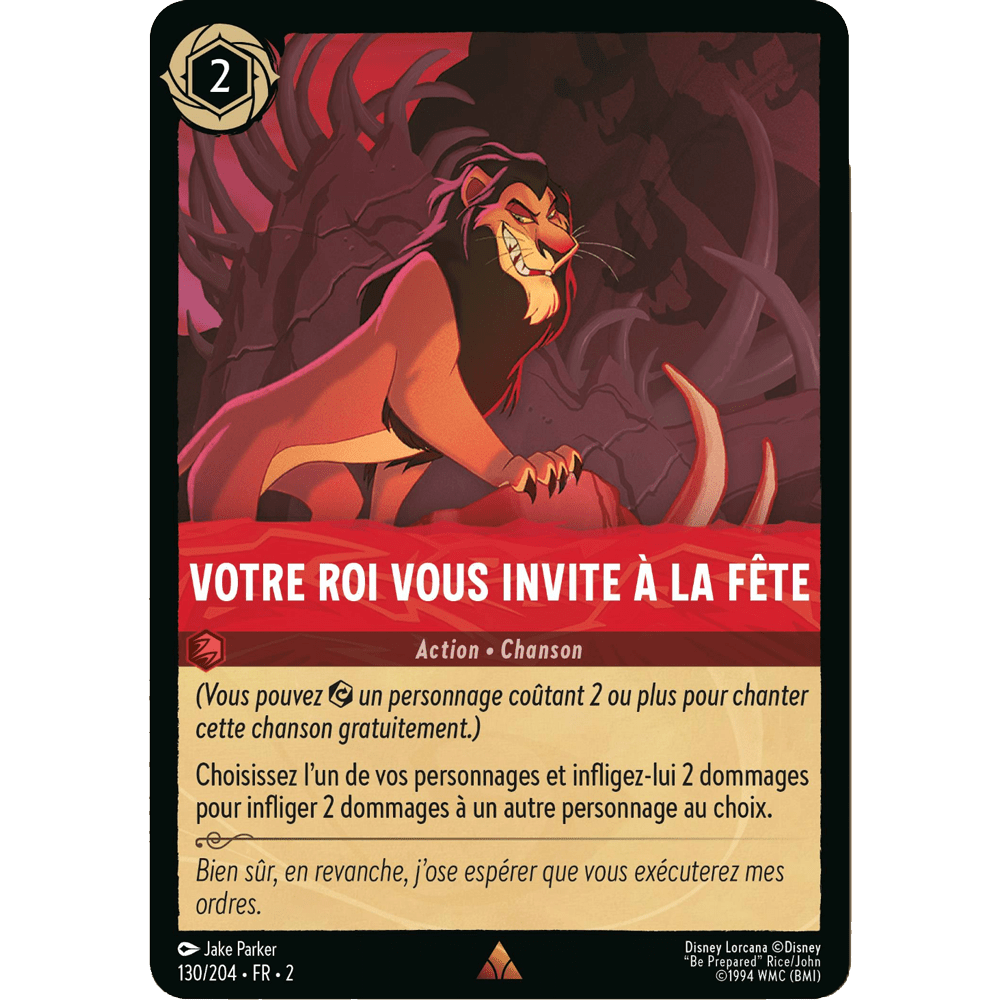 Votre roi nous invite à la fête 130/204 : carte Lorcana