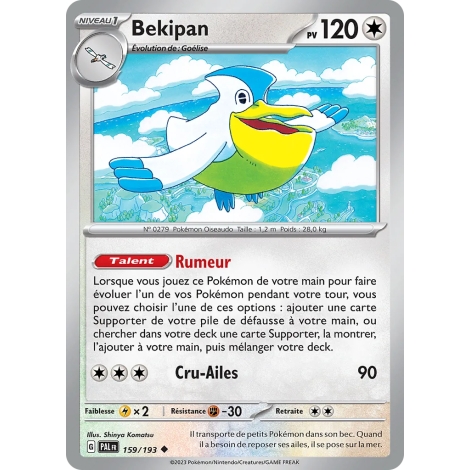 Bekipan 159/193 : Joyau Peu commune (Brillante) de l'extension Pokémon Écarlate et Violet Évolutions à Paldea