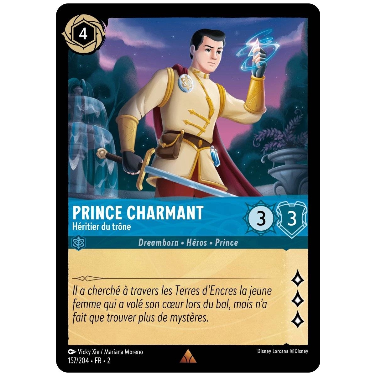 Prince Charmant, carte Rare de Lorcana