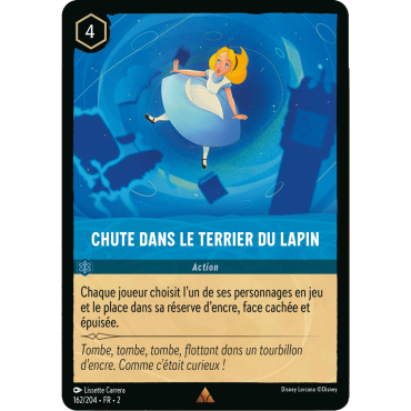 Chute dans le terrier du lapin 162/204 : carte Lorcana