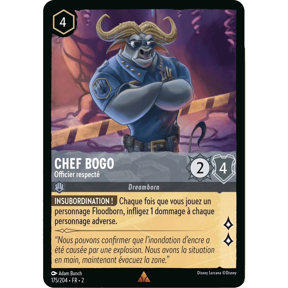 Chef Bogo 175/204 : carte Lorcana