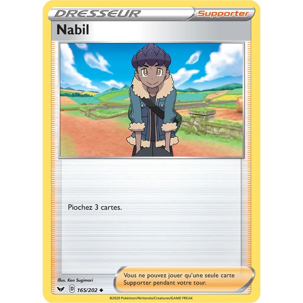 Nabil 165/202 : Joyau Peu commune (Brillante) de l'extension Pokémon Épée et Bouclier