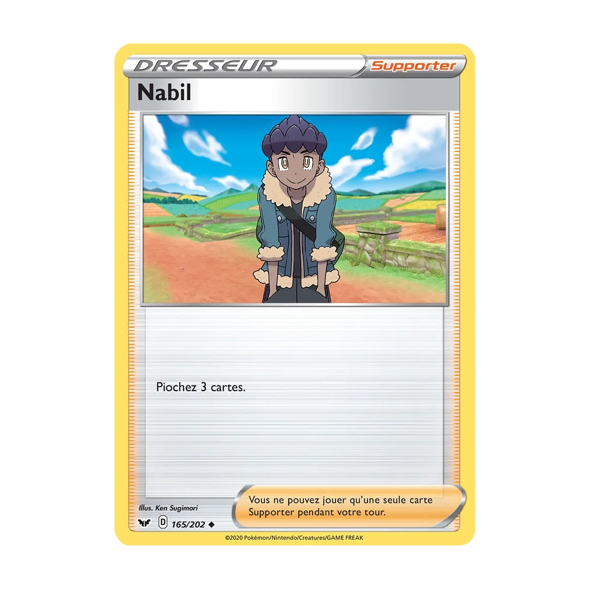 Nabil 165/202 : Joyau Peu commune (Brillante) de l'extension Pokémon Épée et Bouclier