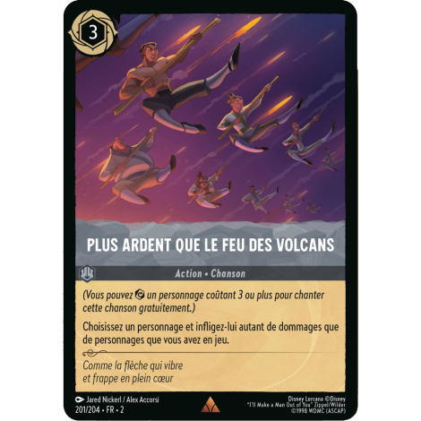 Plus ardent que le feu des volcans 201/204 : carte Lorcana