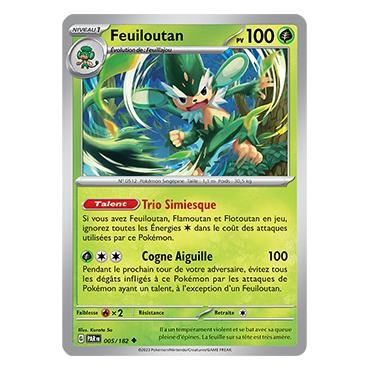 Feuiloutan 005/182 : Peu commune (Brillante) de Pokémon Faille Paradoxe