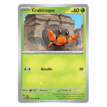 Carte Crabicoque - Commune (Brillante) de Pokémon 006/182