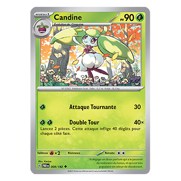 Candine 009/182 : Peu commune (Brillante) de Pokémon Faille Paradoxe