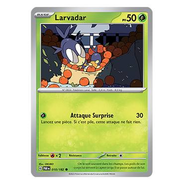 Carte Larvadar - Commune (Brillante) de Pokémon 010/182