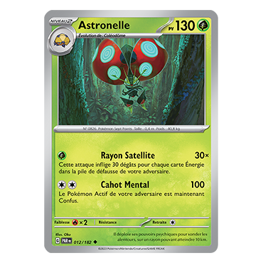 Astronelle 012/182 : Peu commune (Brillante) de Pokémon Faille Paradoxe