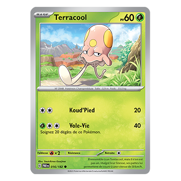 Carte Terracool - Commune (Brillante) de Pokémon 016/182