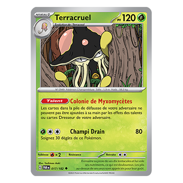 Terracruel 017/182 : Peu commune (Brillante) de Pokémon Faille Paradoxe