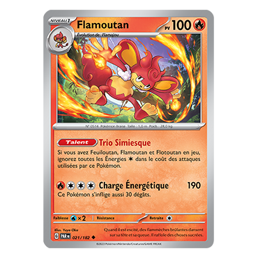 Carte Flamoutan - Peu commune (Brillante) de Pokémon 021/182