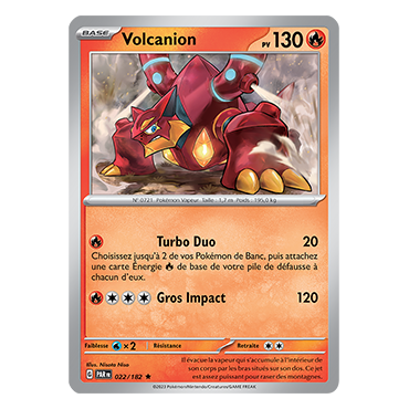 Volcanion 022/182 : Rare (Brillante) de Pokémon Faille Paradoxe