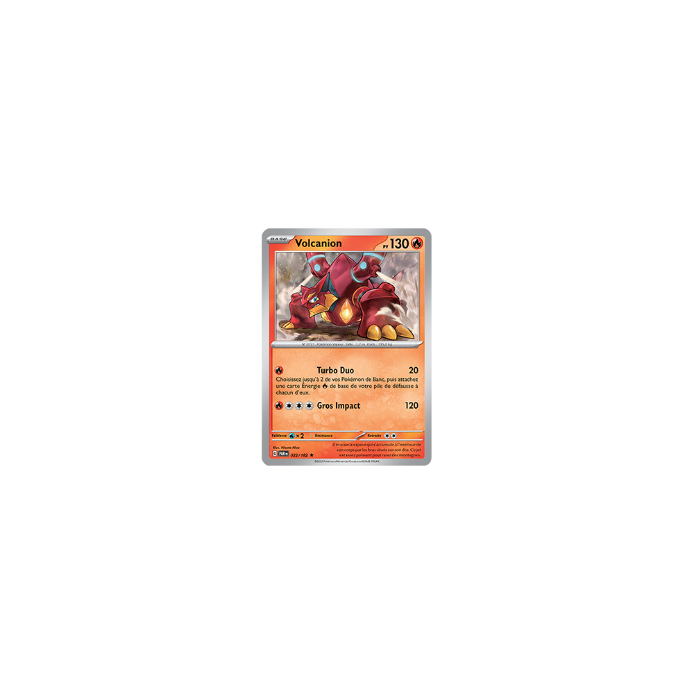 Volcanion 022/182 : Rare (Brillante) de Pokémon Faille Paradoxe