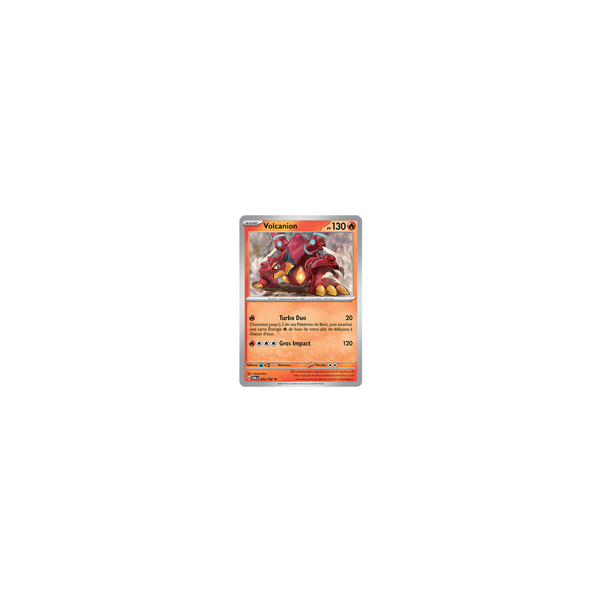 Volcanion 022/182 : Rare (Brillante) de Pokémon Faille Paradoxe