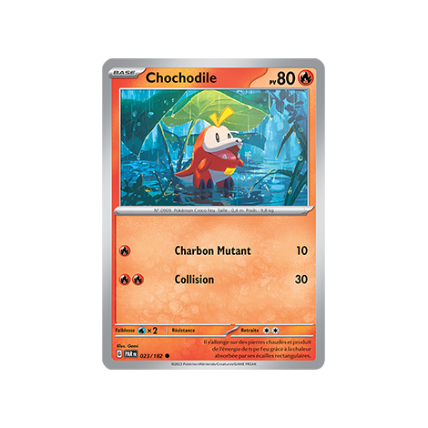 Carte Chochodile - Commune (Brillante) de Pokémon 023/182