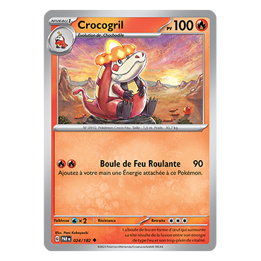 Crocogril 024/182 : Peu commune (Brillante) de Pokémon Faille Paradoxe