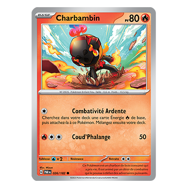 Charbambin 026/182 : Commune (Brillante) de Pokémon Faille Paradoxe
