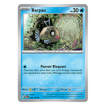 Carte Barpau - Commune (Brillante) de Pokémon 035/182