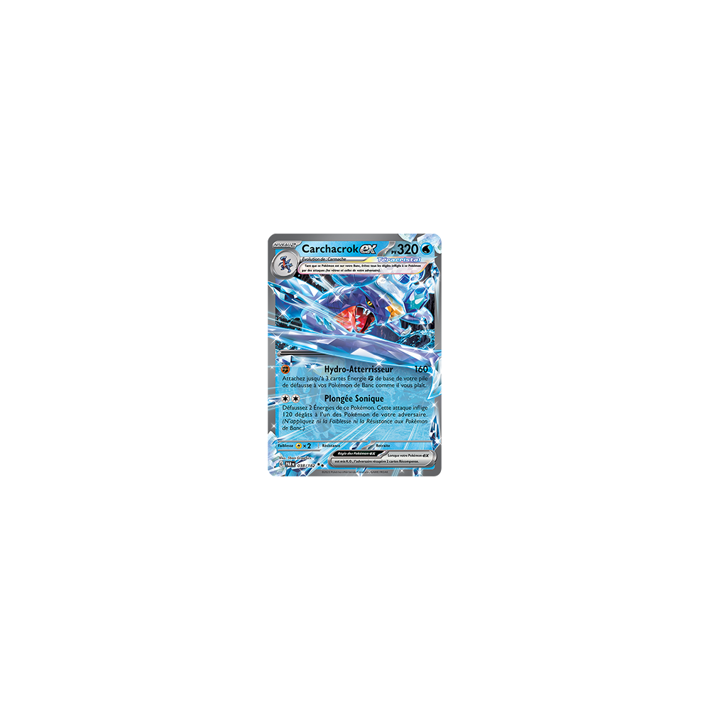 Carchacrok 038/182 : Double rare de Pokémon Faille Paradoxe