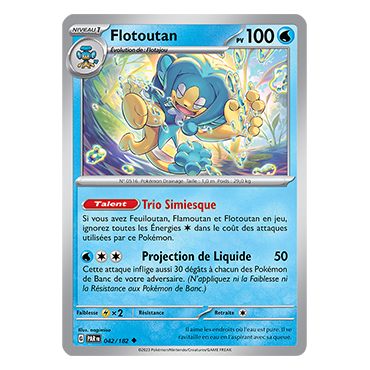 Flotoutan 042/182 : Peu commune (Brillante) de Pokémon Faille Paradoxe