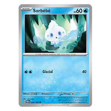 Carte Sorbébé - Commune (Brillante) de Pokémon 043/182