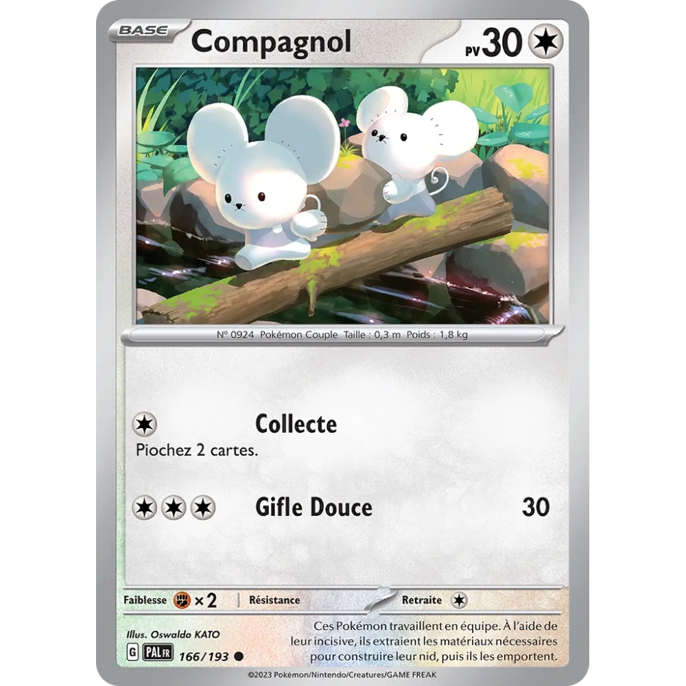 Carte Compagnol - Commune (Brillante) de Pokémon Écarlate et Violet Évolutions à Paldea 166/193